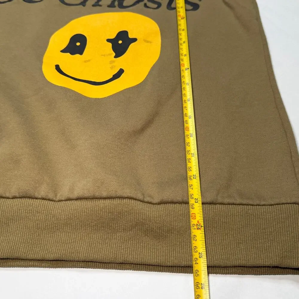 Copied - Lucky me I See Ghost tan long sleeve crewneck shirt size L